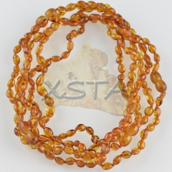 Oval olive cognac polished teething necklace Oval olive cognac polished teething necklace